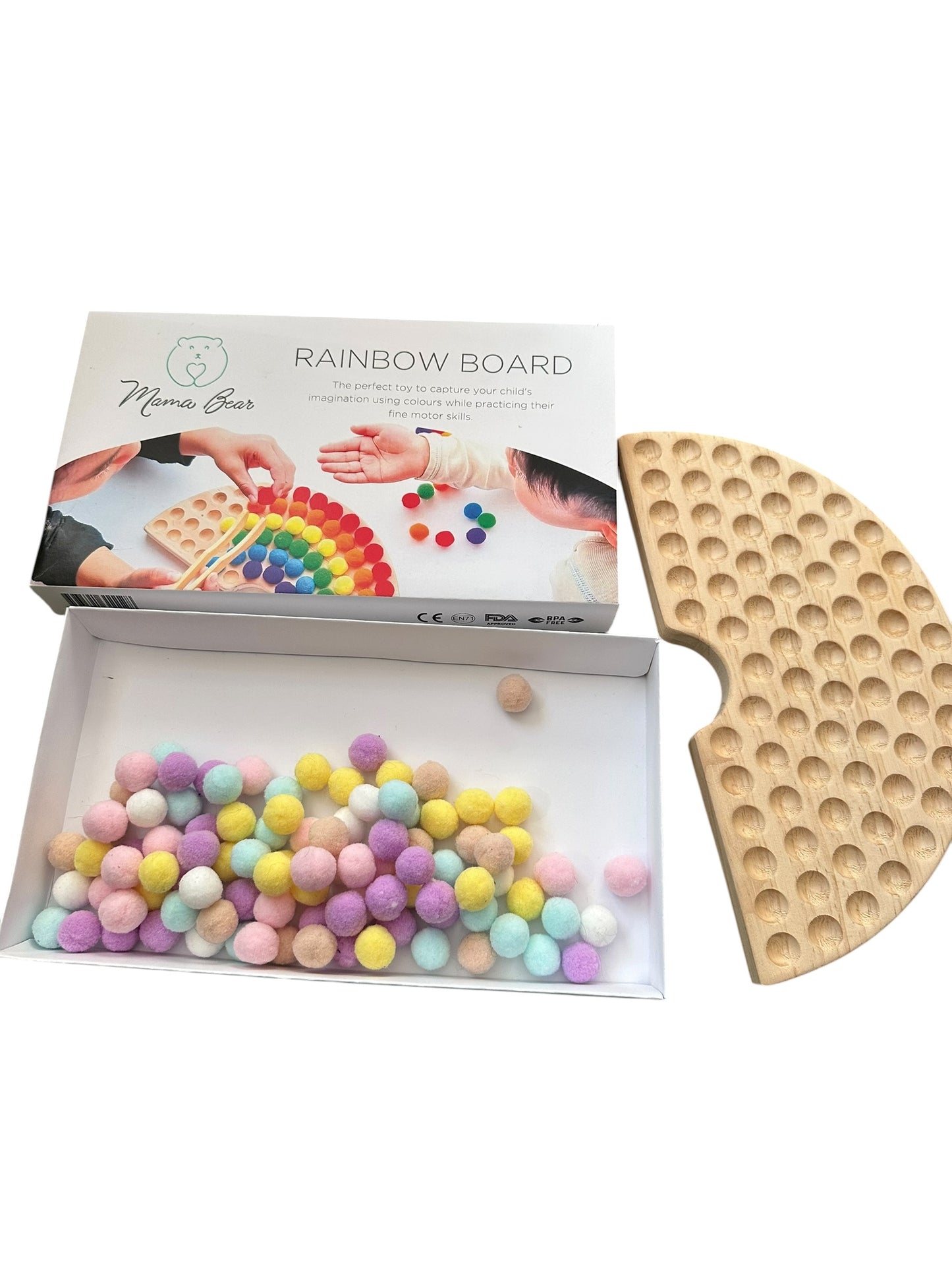 Mama Bear Rainbow Pastel Board