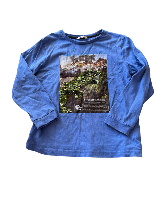 Mac + Ellie Sequin Dinosaur Long Sleeve - Size 7