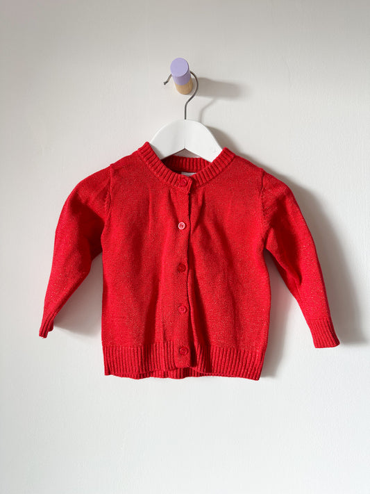 Anko Red Sparkle Cardigan - Size 1