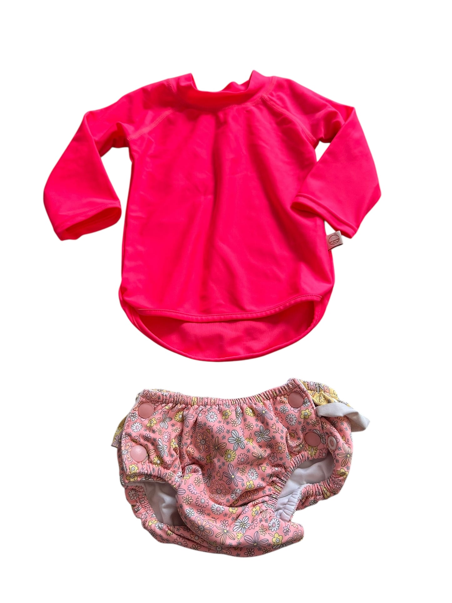 Nestling Rash Top & Cotton On Swim Nappy - Size 3-6 Months NEW