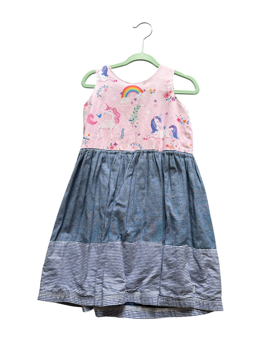 Handmade Unicorn Dress - Size 4-5