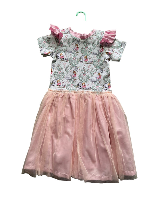 Three Little Gems Unicorn Dress - Size 8