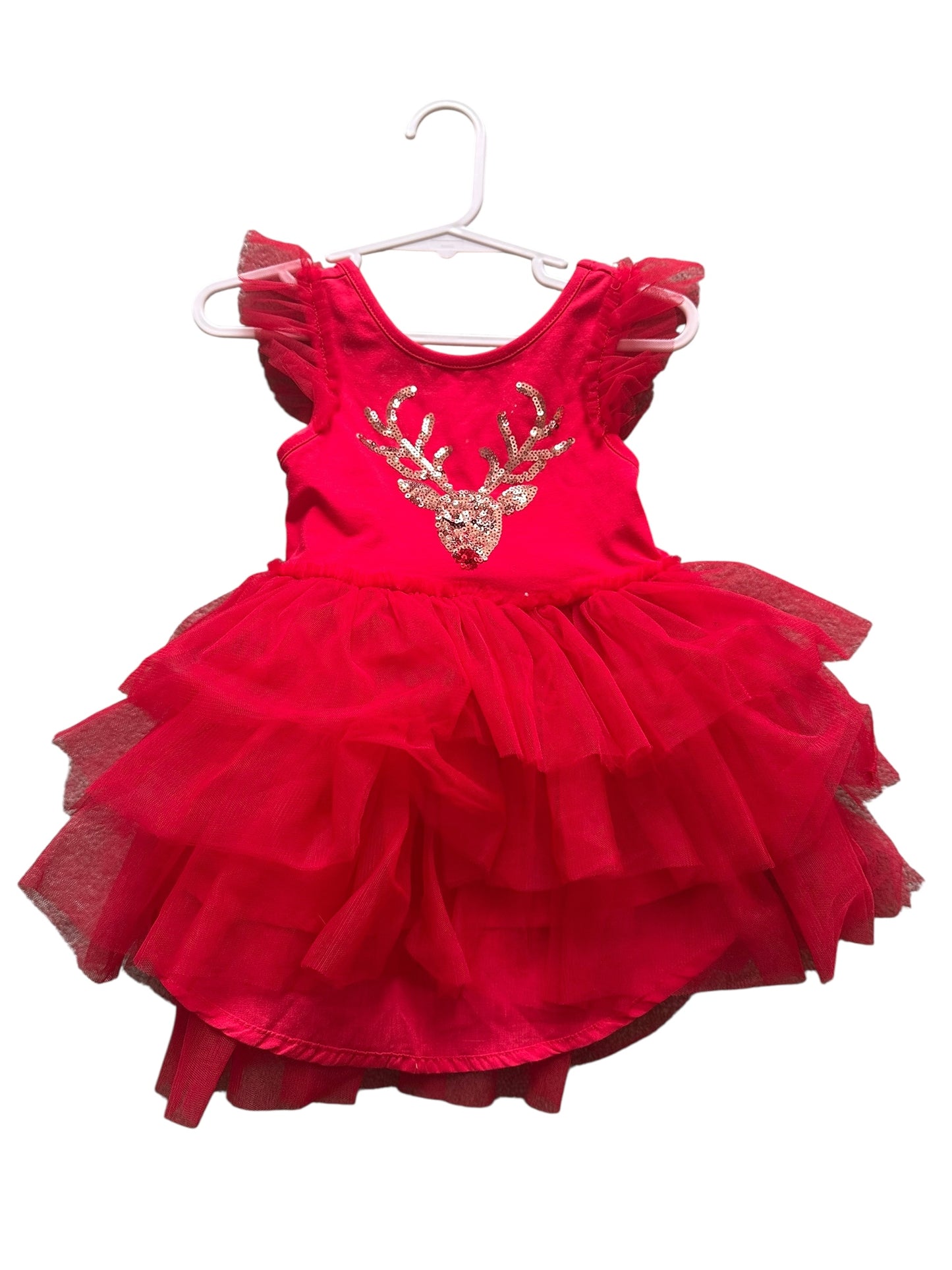 Mini Mango Reindeer Dress - Size 1