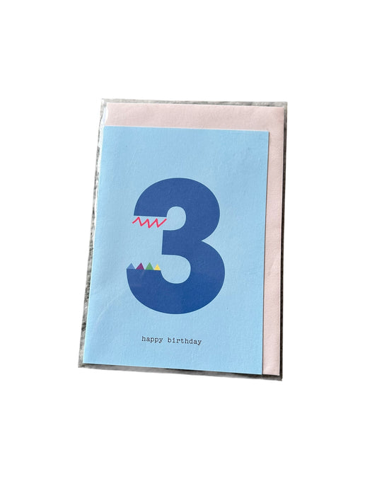 The Little Card Factory 3 Birthday Card