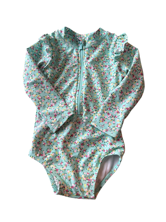 Cotton On Blue Floral Togs - Size 6-12 Months