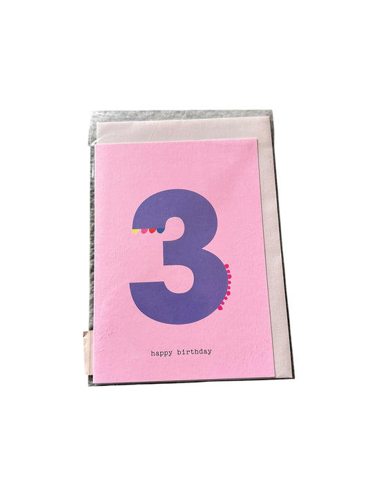 The Little Card Factory 3 Birthday Card