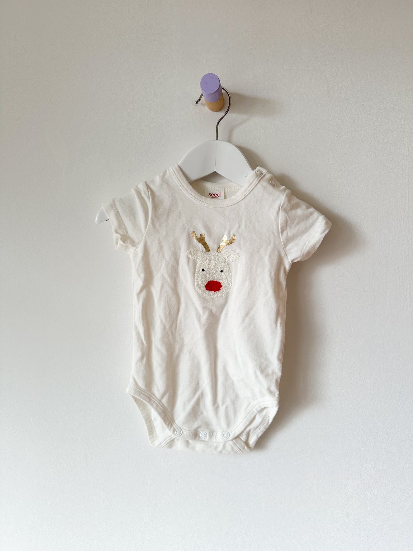 Seed Reindeer Onesie - Size 0-3 Months NEW