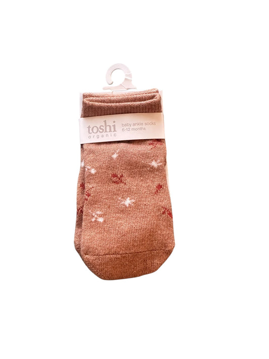 Toshi Orange Ankle Socks - Size 6-12 Months NEW