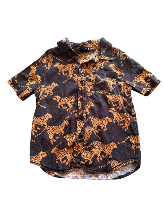 Cotton On Cheetah Collared Shirt - Size 6