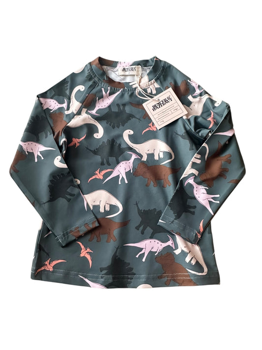 Bencer & Hazelnut Dinosaur Rash Top - Size 2 NEW