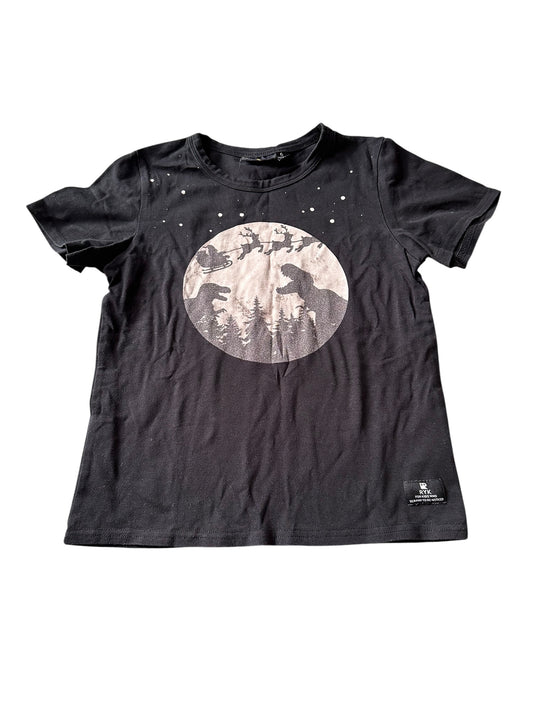 Rock Your Kid Dinosaur Christmas Tee - Size 6