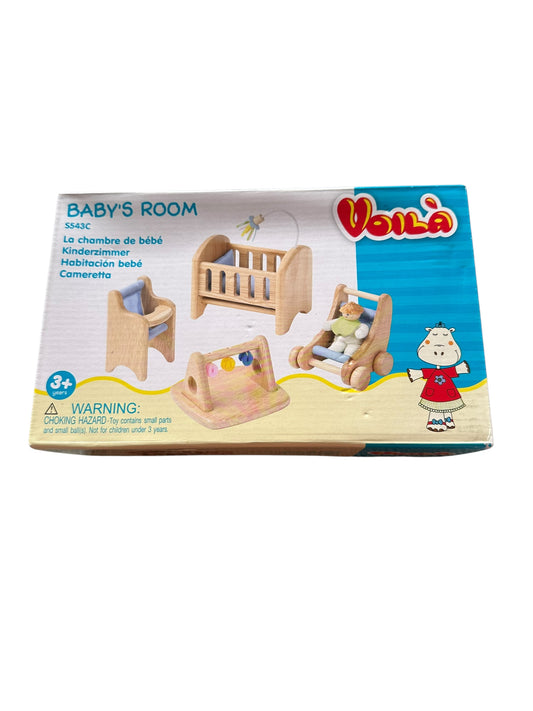 Wooden Baby’s Room Dolls house Furniture - NEW