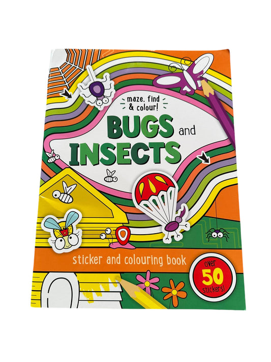 Maze, Find & Colour - Bugs & Insects NEW