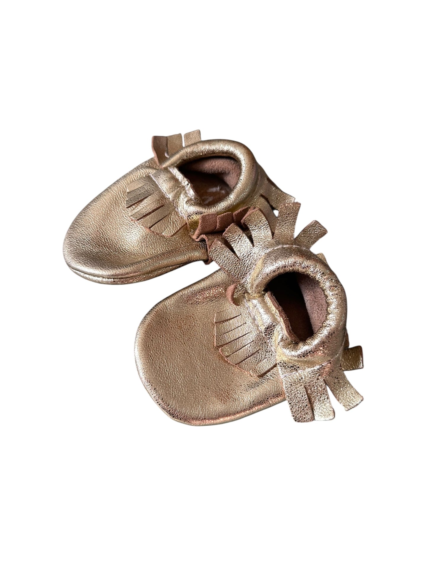Huxbaby Gold Shoes - Size 3-6 Months