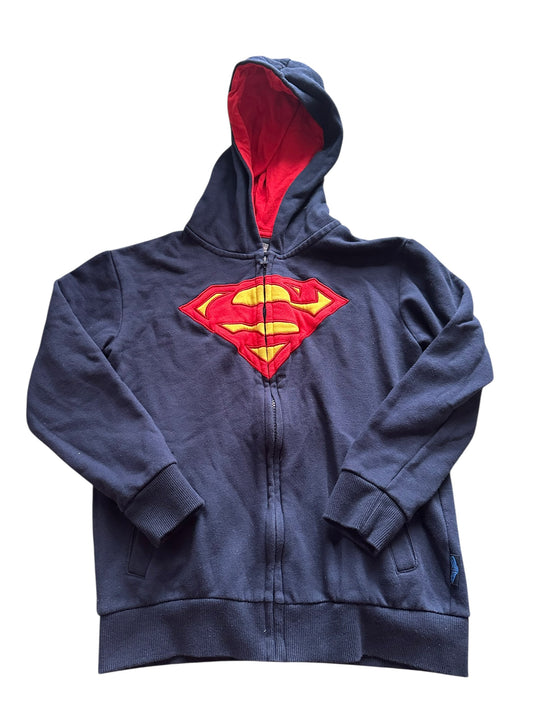 Movie World Superman Zip Hoodie - Size 8
