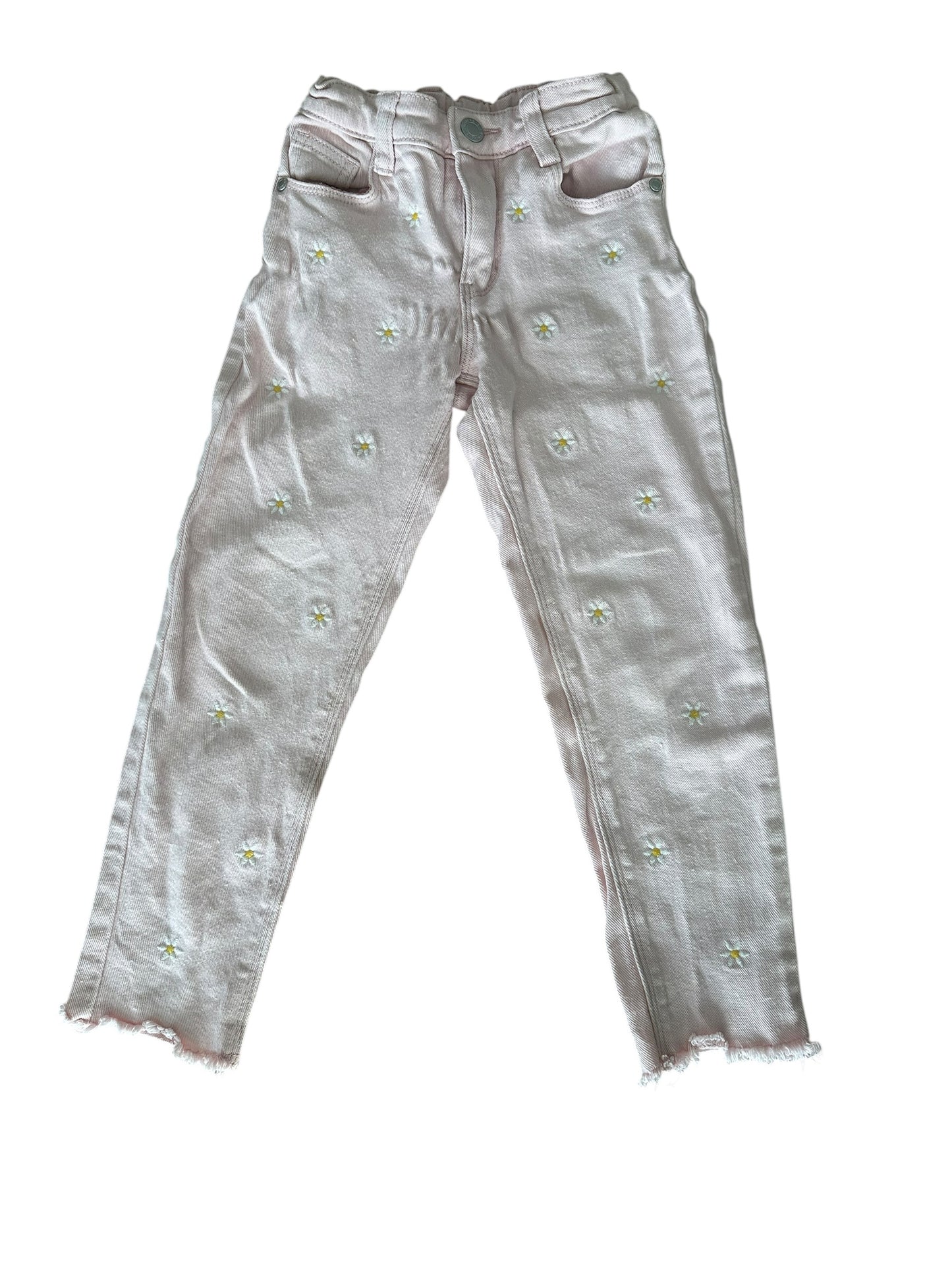 Mac and Ellie Pink Daisy Jeans - Size 6