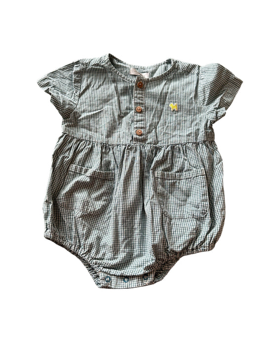 Gingham Romper - Size 3-12 Months