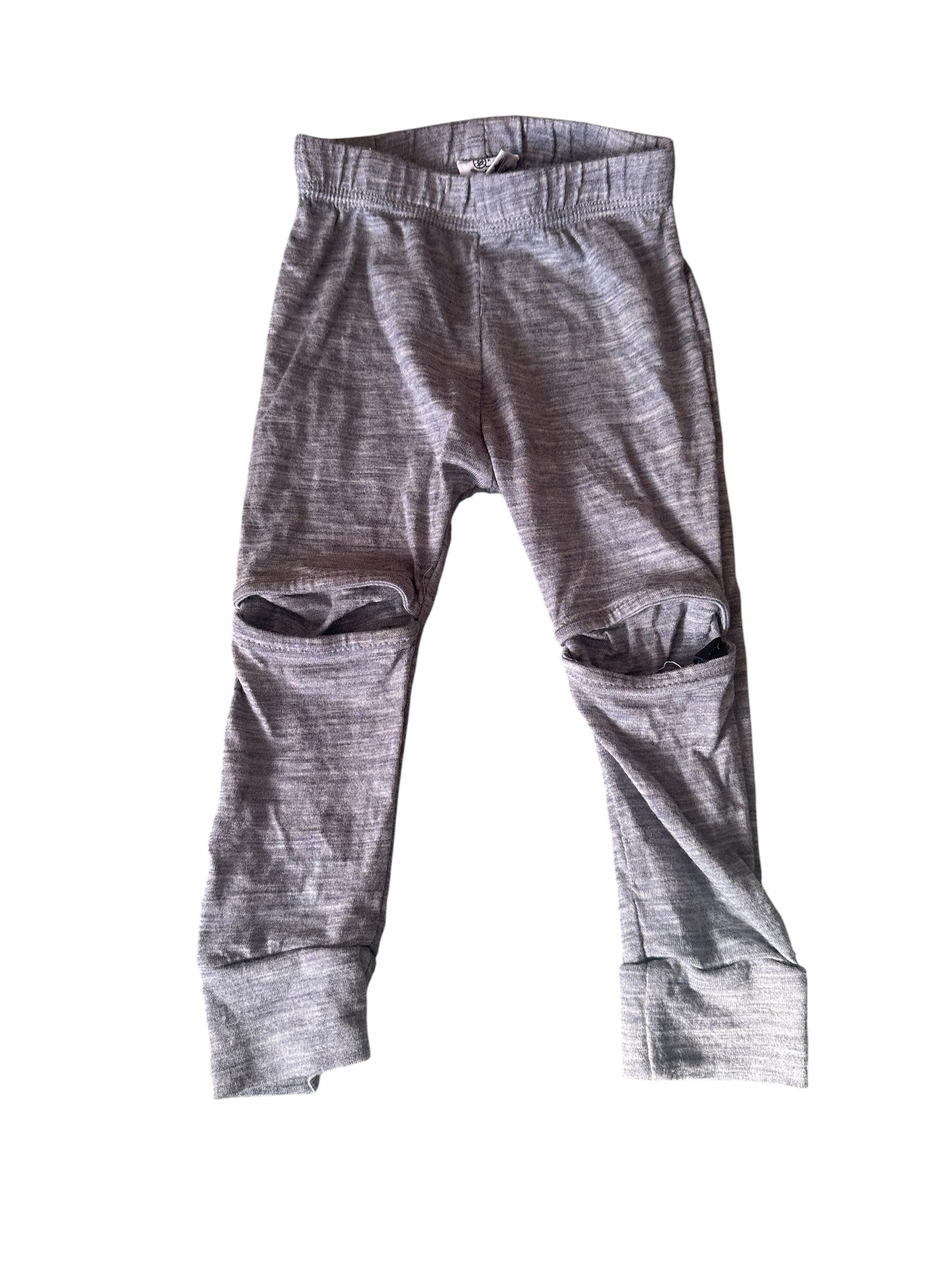 Little Flock of Horrors Grey Slasher Merino Leggings - Size 12-18 Months