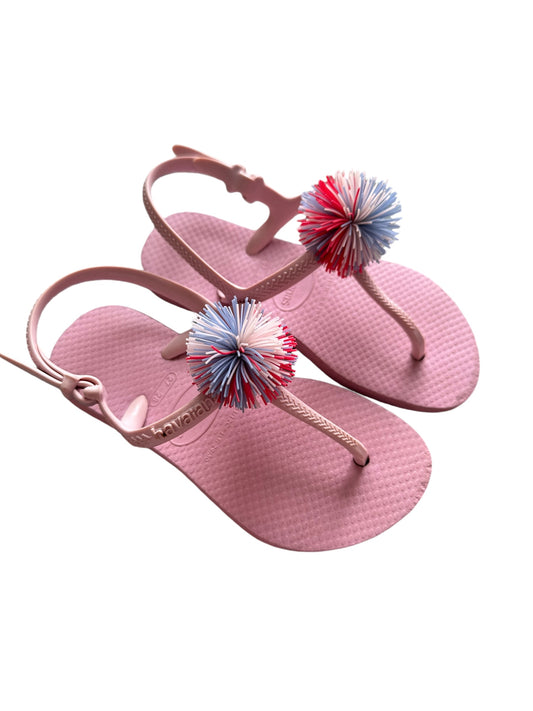 Pink Pom Pom Havaiana’s - Size EU 27-28