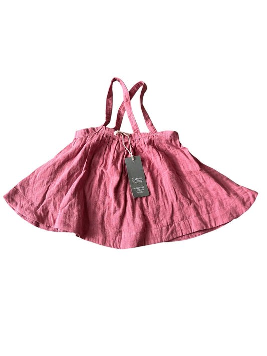 Nature Baby Raspberry Suspender Skirt - Size 6-12 Months NEW