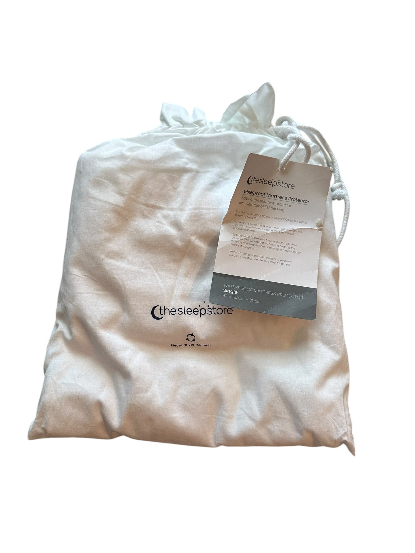 Sleepstore Cotton Single Waterproof Mattress Protector - NEW