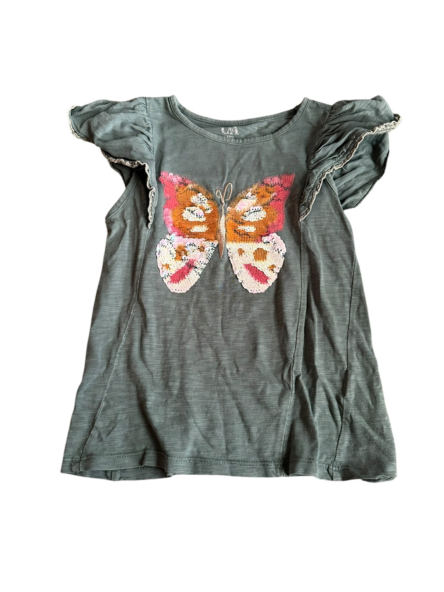 Butterfly Sequin Tee - Size 4