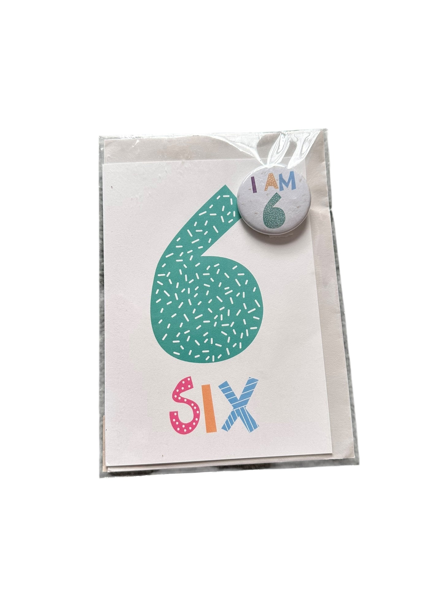 Sprout and Sparrow 6 Birthday Card with Badge