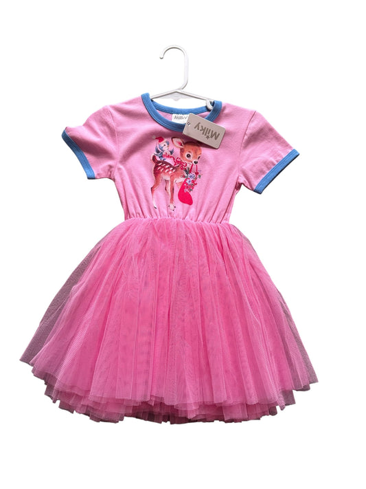 Milky Christmas Reindeer Dress - Size 2 NEW