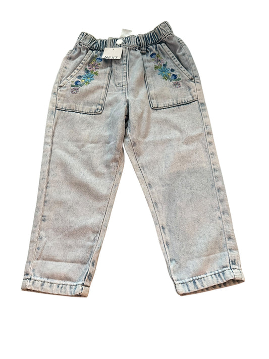 Next Flower Denim Pants - Size 1.5-2 NEW