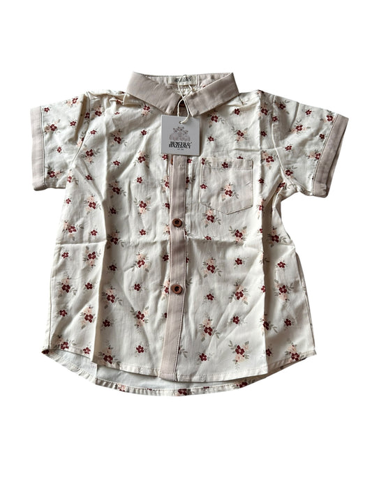 Bencer & Hazelnut Floral Collared Shirt - Size 3 NEW