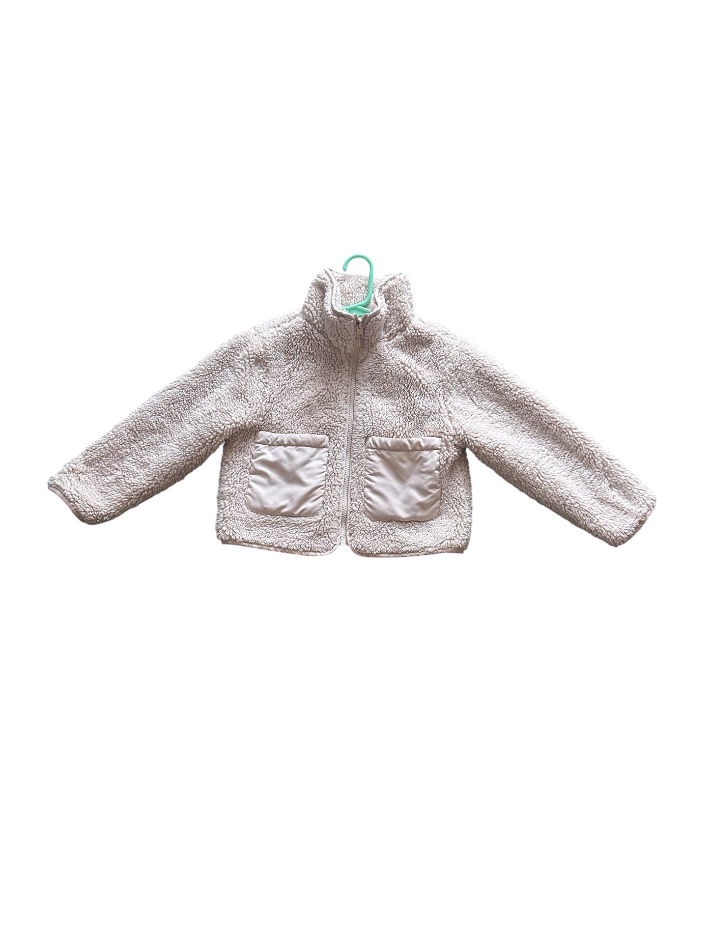 White Fleece Jacket - Size 3-4