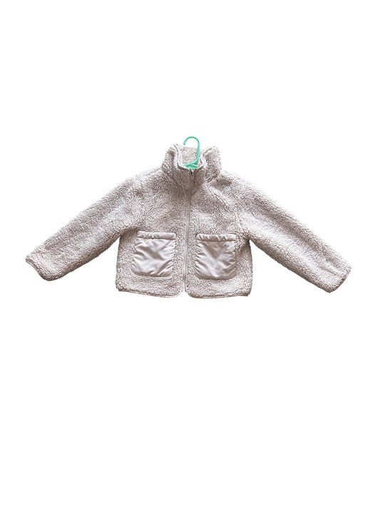 White Fleece Jacket - Size 3-4