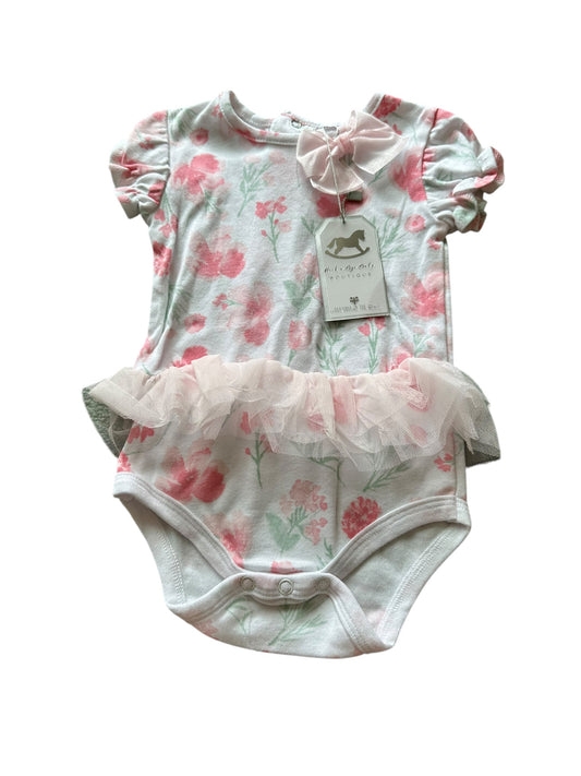 Rock A Bye Baby Floral Onesie - Size 6-12 Months NEW