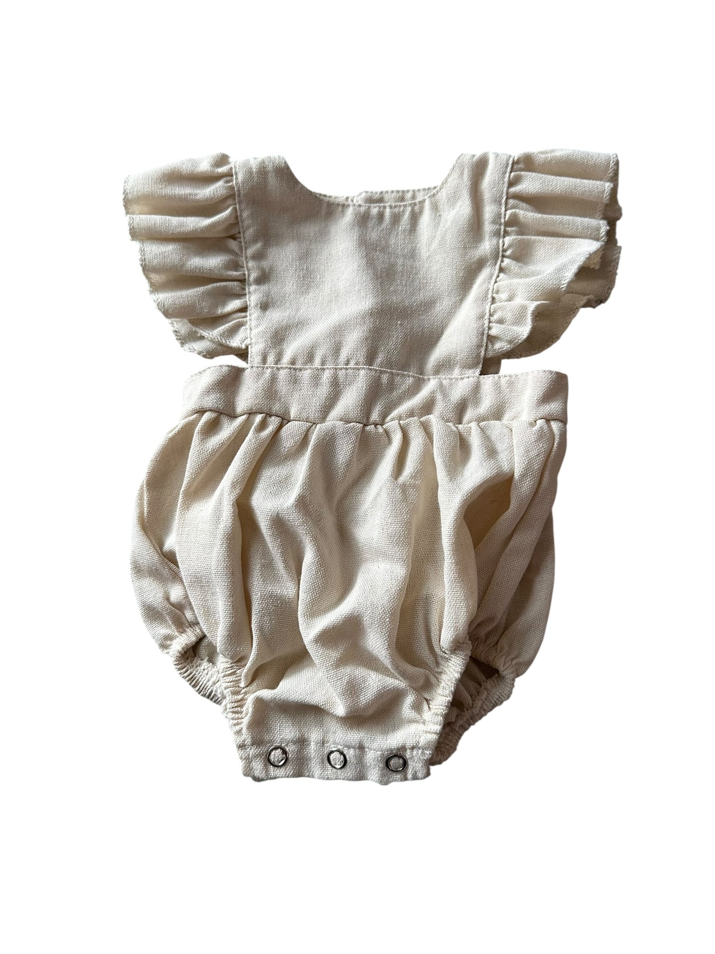 Myla & Co Linen Blend Romper - Size Newborn
