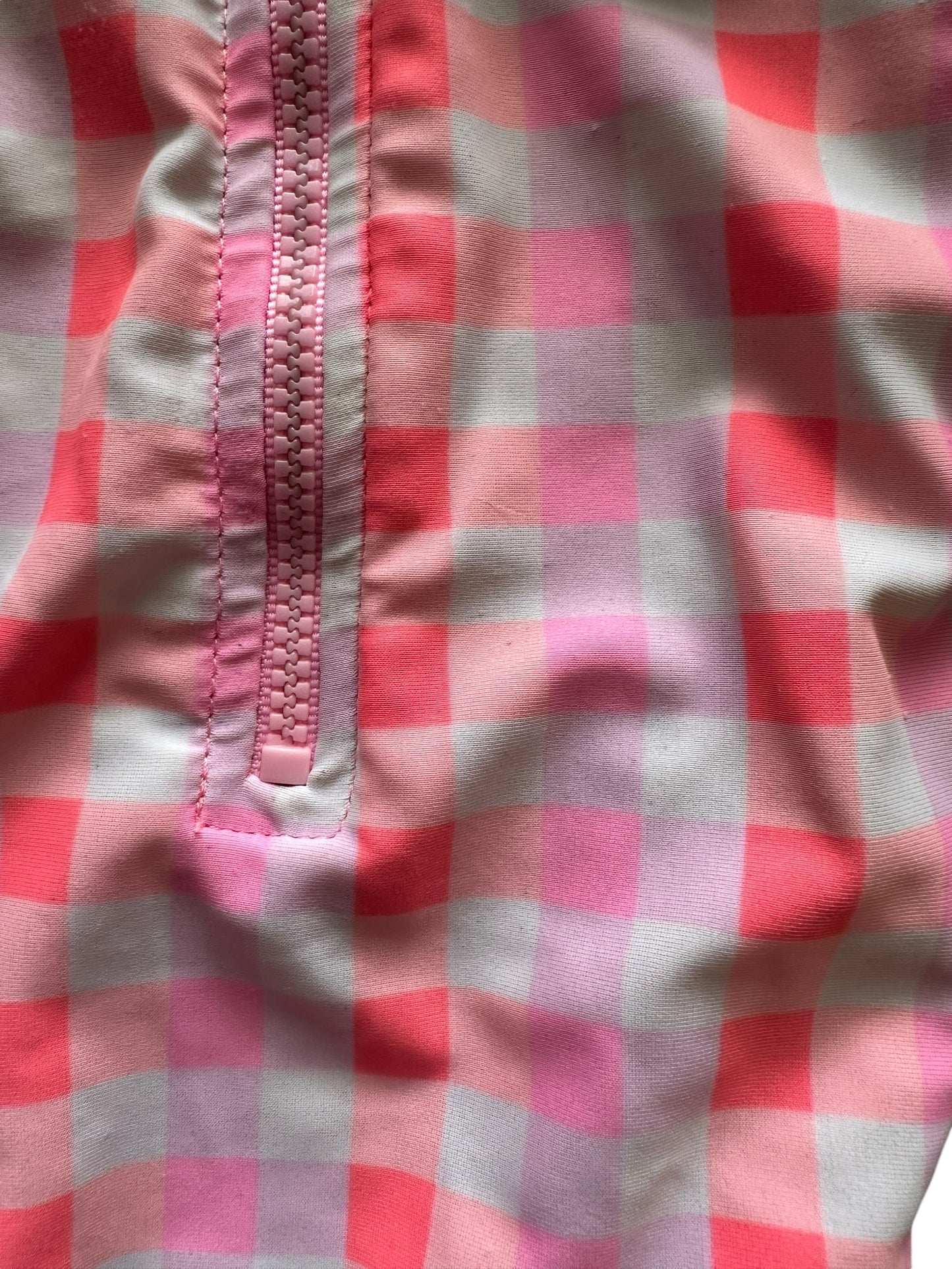 Milky Gingham Togs - Size 6-12 Months