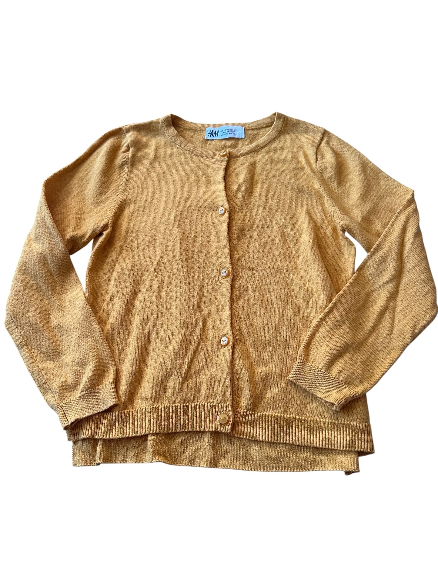H&M Mustard Cardigan - Size 5-6
