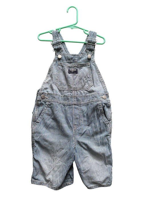 Oshkosh Short Striped Overalls - Size 5T