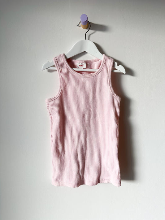 Seed Pink Ribbed Tank - Size 9