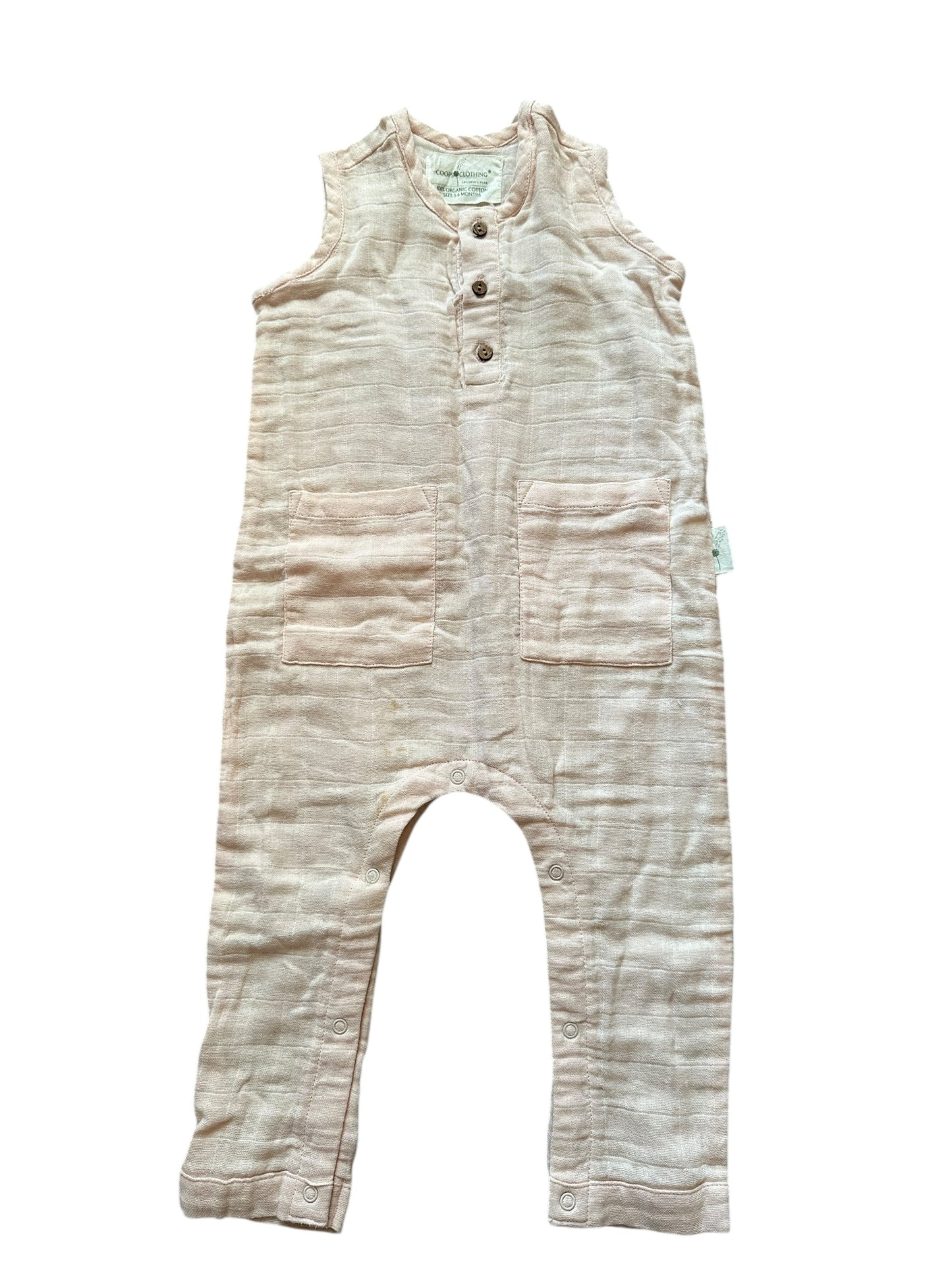 Coop Pink Overalls - Size 3-6 Months