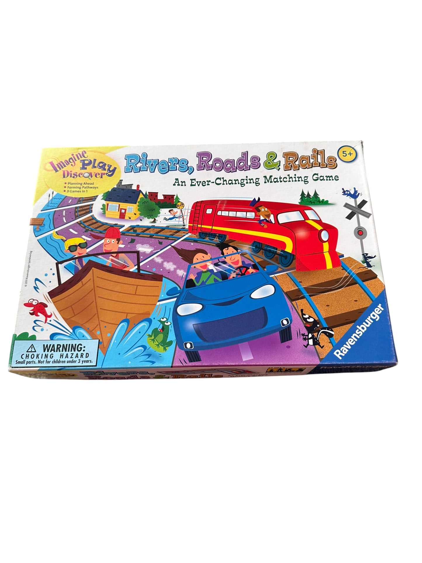 Rivers, Roads & Rails Matching Game