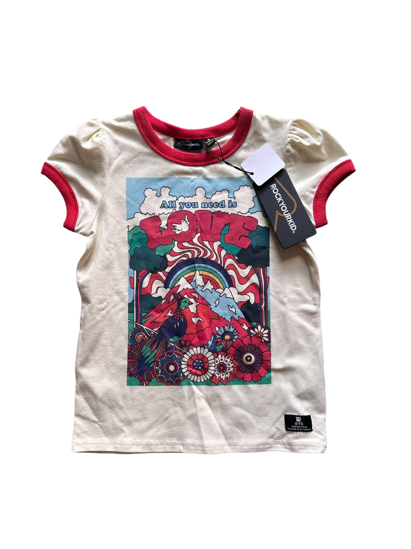 Rock Your Kid All You Need Is Love Tee - Size 6 NEW