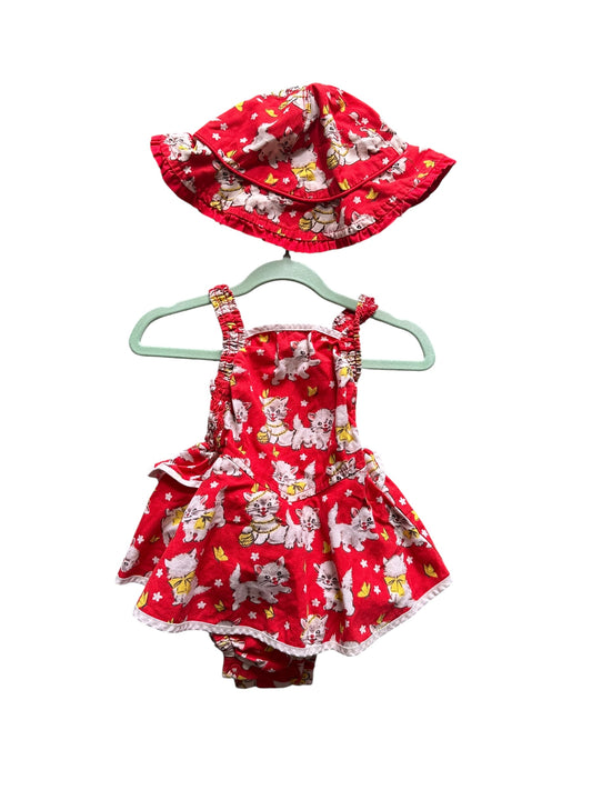 Rock Your Kid Kitten Romper + Hat - Size 6-12 Months