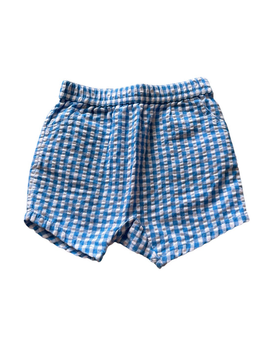 Cotton On Blue Gingham Shorts - Size 3-6 Months